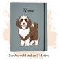 Preview: Dokumentenhülle für die Hunderasse Bearded Collie braun